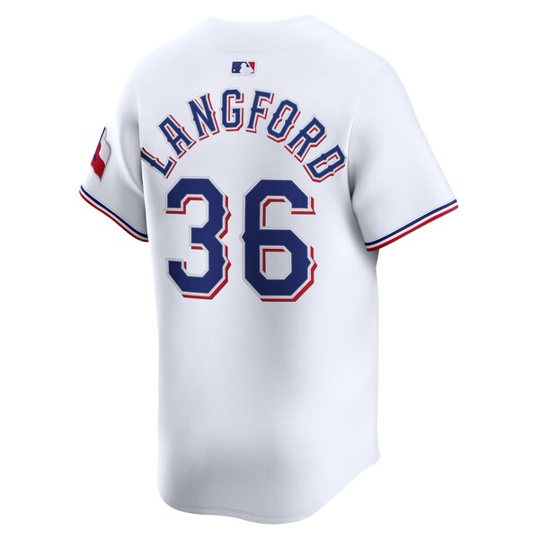 Men's Texas Rangers Wyatt Langford Nike White Home Limited Jersey