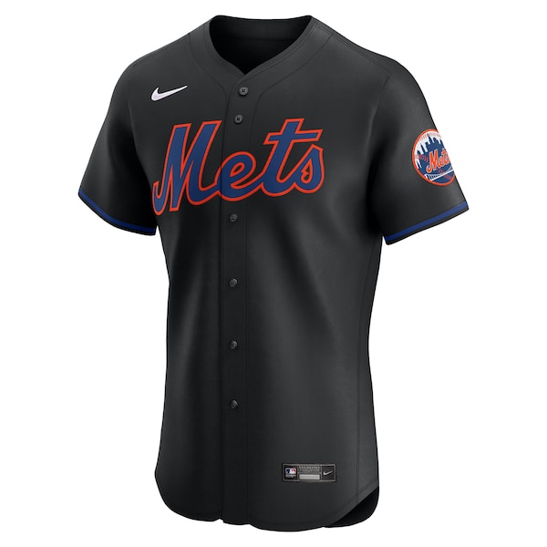Men's New York Mets Nike Black Alternate Elite Jersey
