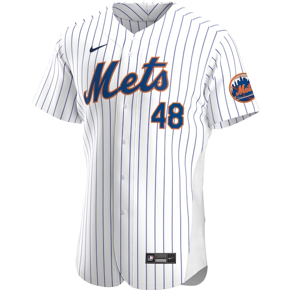 Men's New York Mets Jacob deGrom Nike White Home Authentic Player Jersey