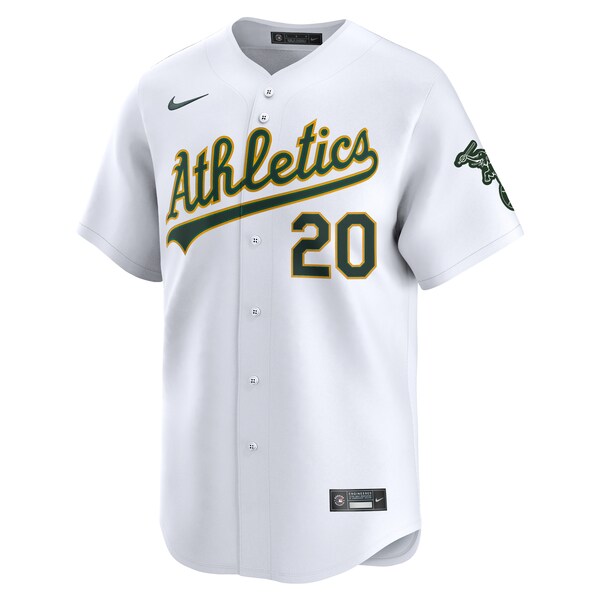 Men's Athletics Zack Gelof Nike White Home Limited Player Jersey