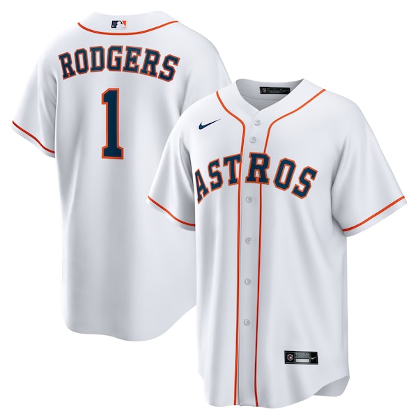 Men's Houston Astros Brendan Rodgers Nike White Home Replica Jersey