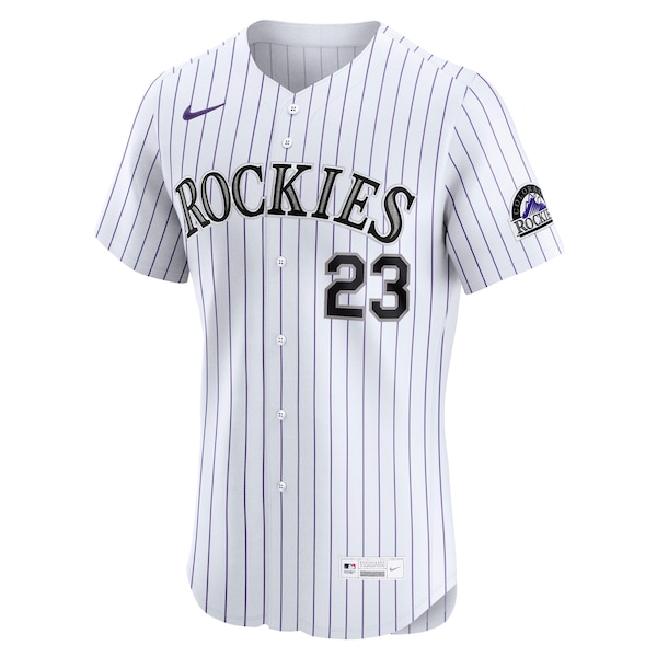 Men's Colorado Rockies Kris Bryant Nike White Home Elite Player Jersey