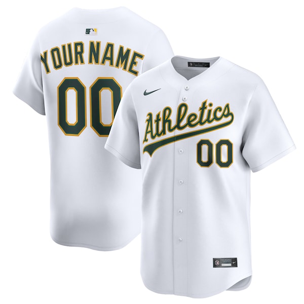 Men's Athletics Nike White Home Limited Custom Jersey