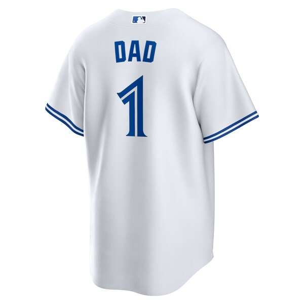 Men's Toronto Blue Jays Nike White #1 Dad Home Replica Jersey