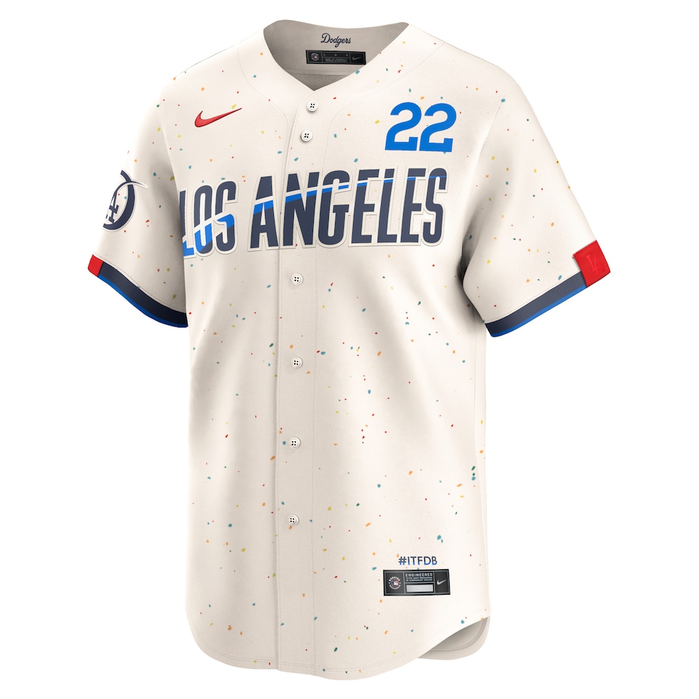 Men's Los Angeles Dodgers Clayton Kershaw Nike Cream 2024 City Connect Limited Player Jersey