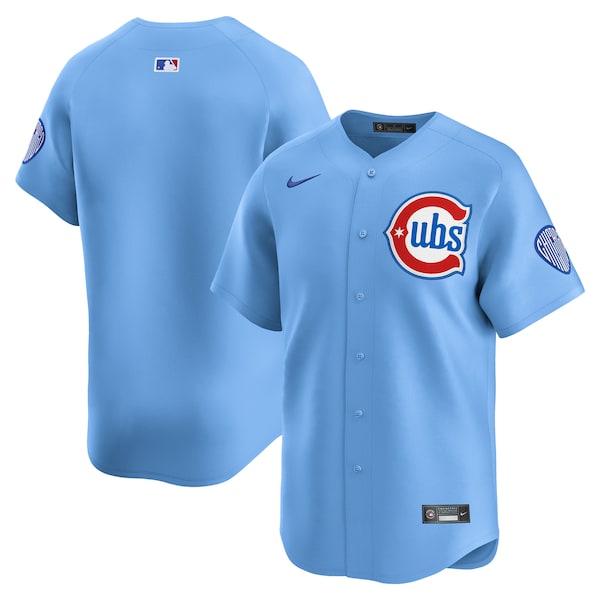 Men's Chicago Cubs Nike Light Blue Alternate Limited Jersey