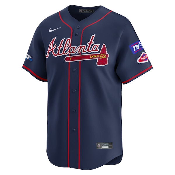 Men's Atlanta Braves #25 Nike Navy 2025 MLB Speedway Classic Alternate Limited Jersey