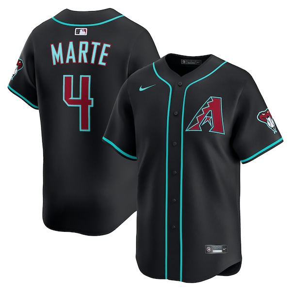 Men's Arizona Diamondbacks Ketel Marte Nike Black Alternate Limited Jersey