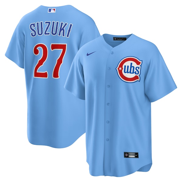 Men's Chicago Cubs Seiya Suzuki Nike Light Blue Alternate Replica Player Jersey