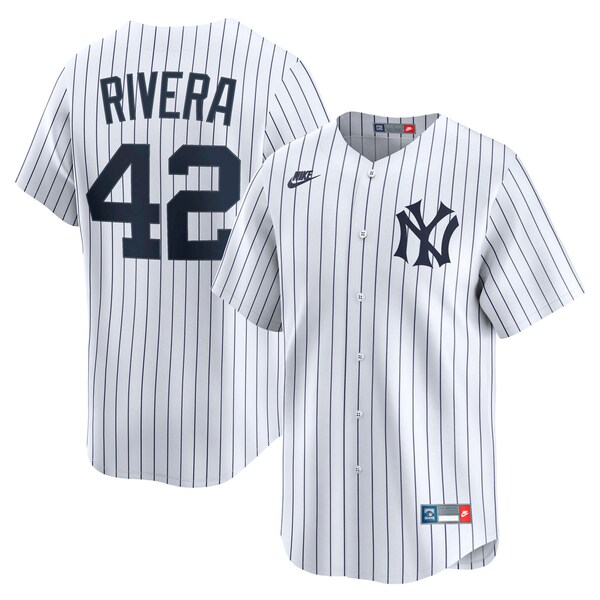 Men's New York Yankees Mariano Rivera Nike White Throwback Cooperstown Collection Limited Jersey