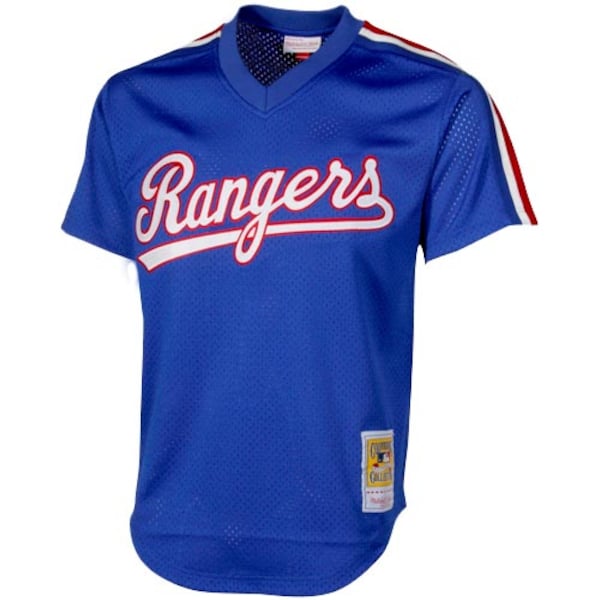 Men's Texas Rangers Nolan Ryan Mitchell & Ness Royal 1989 Authentic Cooperstown Collection Mesh Batting Practice Jersey