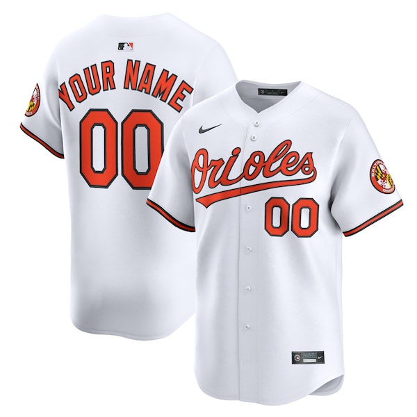 Men's Baltimore Orioles Nike White Home Limited Custom Jersey
