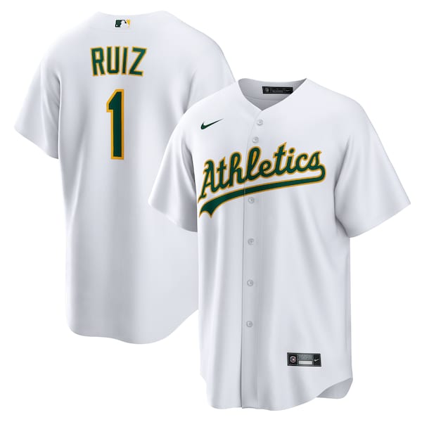 Men's Athletics Esteury Ruiz Nike White Home Replica Jersey