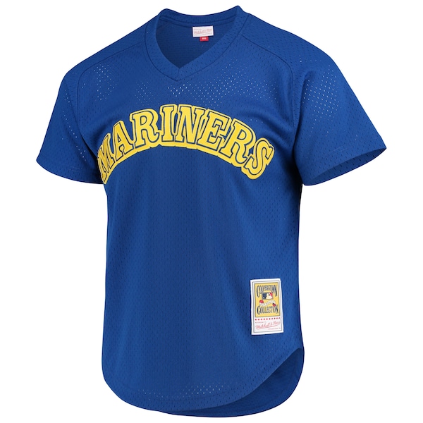 Men's Seattle Mariners Ken Griffey Jr. Mitchell & Ness Royal Cooperstown Mesh Batting Practice Jersey