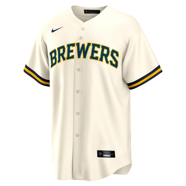 Men's Milwaukee Brewers Nike White #1 Dad Home Replica Jersey