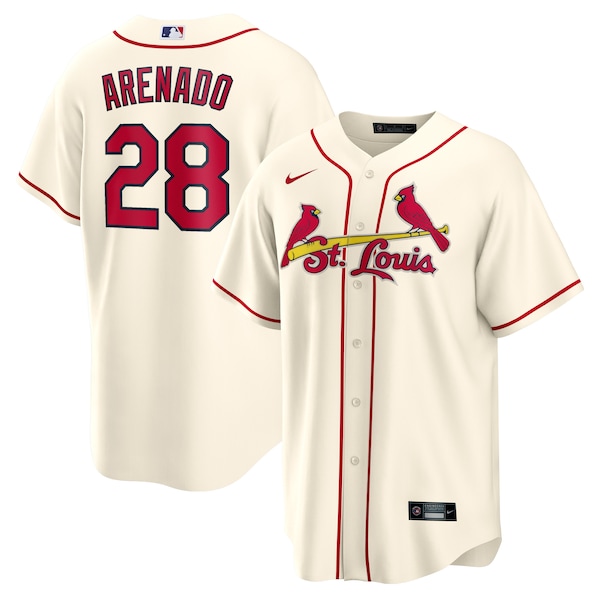 Men's St. Louis Cardinals Nolan Arenado Nike Cream Alternate 2 Replica Jersey