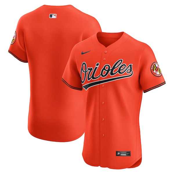 Men's Baltimore Orioles Nike Orange Alternate 2 Elite Jersey