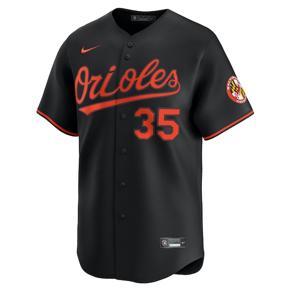 Men's Baltimore Orioles Adley Rutschman Nike Black Alternate Limited Player Jersey