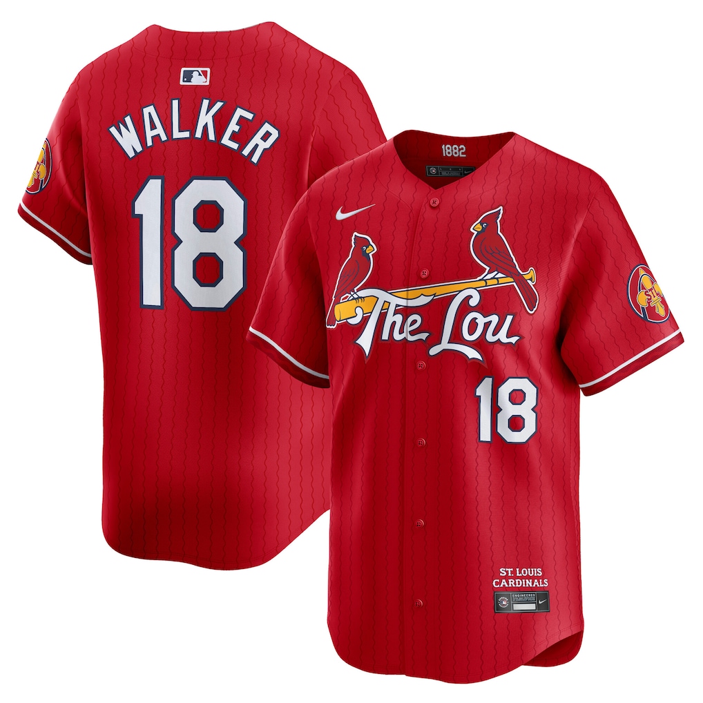 Men's St. Louis Cardinals Jordan Walker Nike Red City Connect Limited Player Jersey