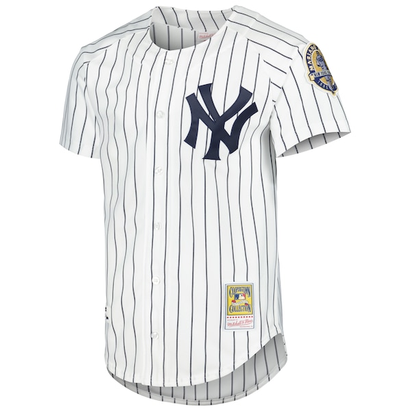 Men's New York Yankees Derek Jeter Mitchell & Ness White Cooperstown Collection Authentic Jersey