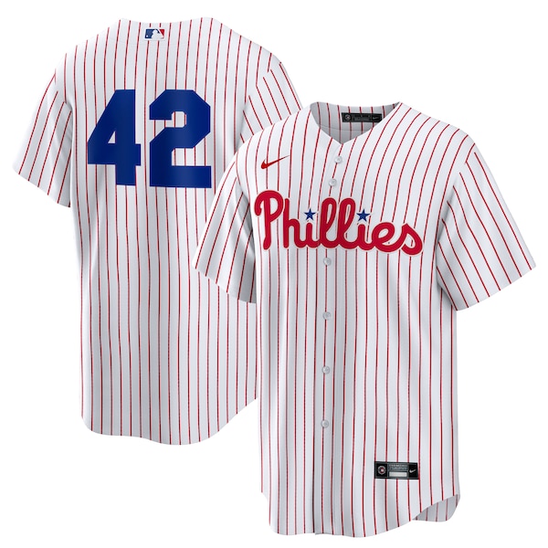 Men's Philadelphia Phillies Nike White Home 2025 Jackie Robinson Day Replica Jersey