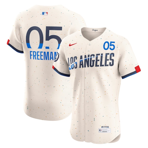 Men's Los Angeles Dodgers Freddie Freeman Nike Cream City Connect Elite Jersey
