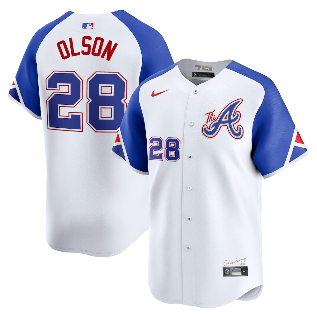 Men's Atlanta Braves Matt Olson Nike White City Connect Limited Player Jersey
