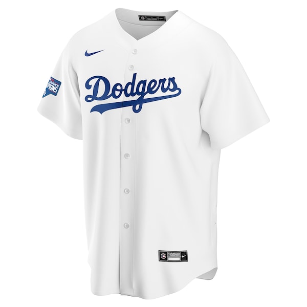 Men's Los Angeles Dodgers Nike White 2020 World Series Champions Home Patch Replica Team Jersey