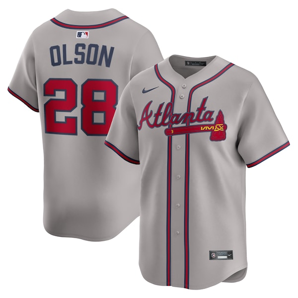 Men's Atlanta Braves Matt Olson Nike Gray Road Limited Player Jersey