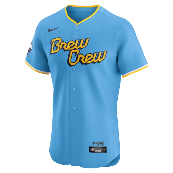 Men's Milwaukee Brewers Nike Powder Blue City Connect Elite Jersey