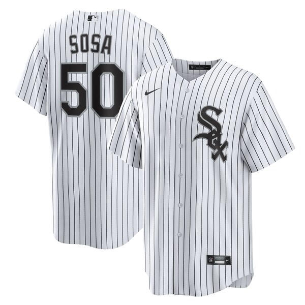 Men's Chicago White Sox Lenyn Sosa Nike White Home Replica Jersey