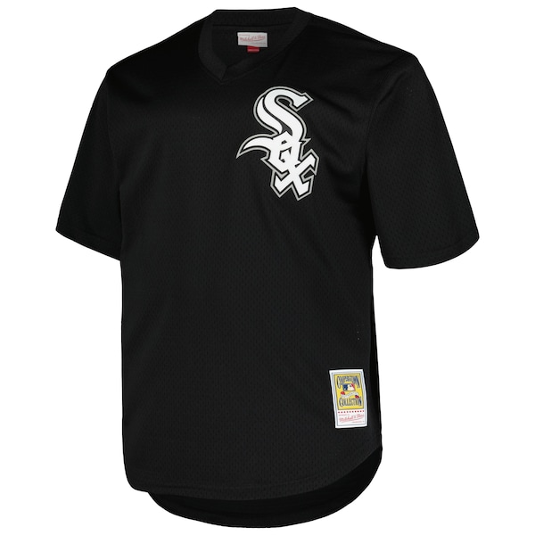 Men's Chicago White Sox Frank Thomas Profile Black Big & Tall Cooperstown Collection Mesh Batting Practice Jersey