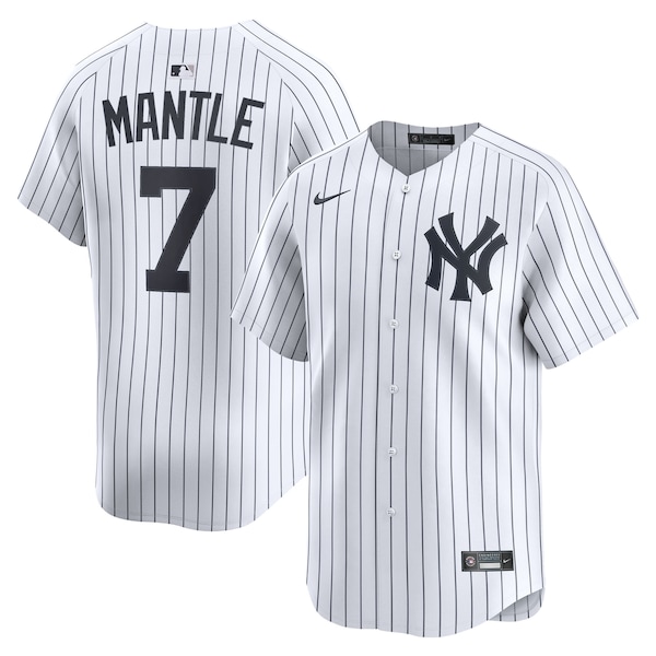 Men's New York Yankees Mickey Mantle Nike White Home Limited Player Jersey
