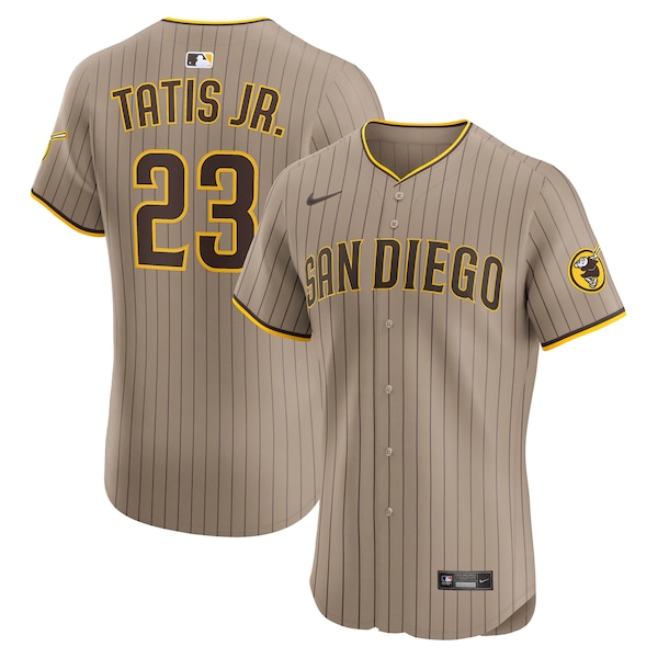 Men's San Diego Padres Fernando Tatis Jr. Nike Khaki Sand Elite Jersey
