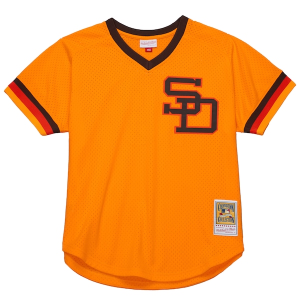 Men's San Diego Padres Tony Gwynn Mitchell & Ness Gold 1982 Authentic Cooperstown Collection Mesh Batting Practice Jersey