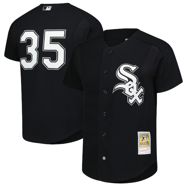 Men's Chicago White Sox Frank Thomas Mitchell & Ness Black Authentic Batting Practice Jersey