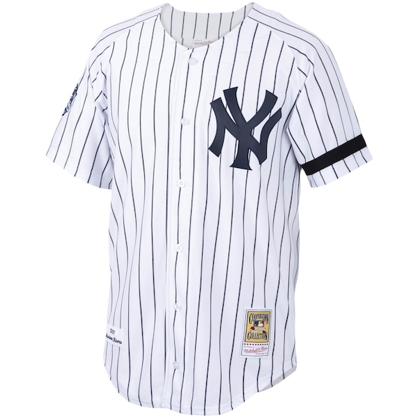 Men's New York Yankees Mariano Rivera Mitchell & Ness White/Navy Home 2000 Cooperstown Collection Authentic Jersey
