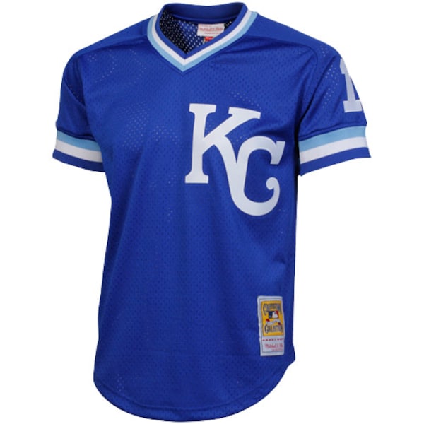 Men's Kansas City Royals Bo Jackson Mitchell & Ness Royal 1989 Authentic Cooperstown Collection Batting Mesh Practice Jersey