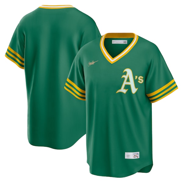 Men's Athletics Nike Kelly Green Road Cooperstown Collection Team Jersey