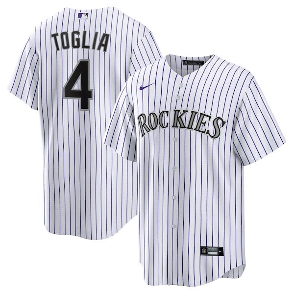 Men's Colorado Rockies Michael Toglia Nike White Home Replica Jersey