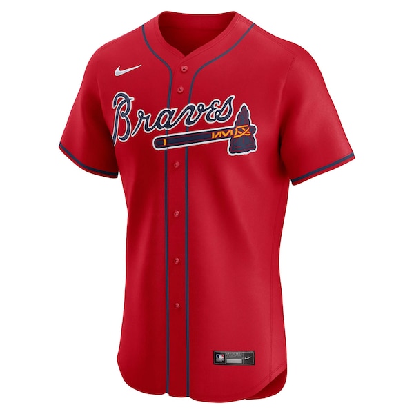 Men's Atlanta Braves Ronald Acu?a Jr. Nike Red Alternate Elite Player Jersey