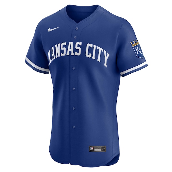 Men's Kansas City Royals Nike Royal Alternate Vapor Premier Elite Patch Jersey