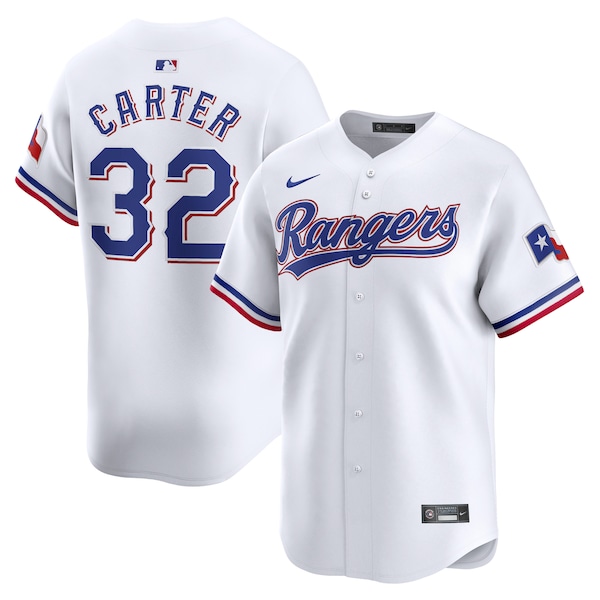 Men's Texas Rangers Evan Carter Nike White Home Limited Player Jersey