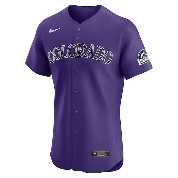Men's Colorado Rockies Nike Purple Alternate Vapor Premier Elite Patch Jersey