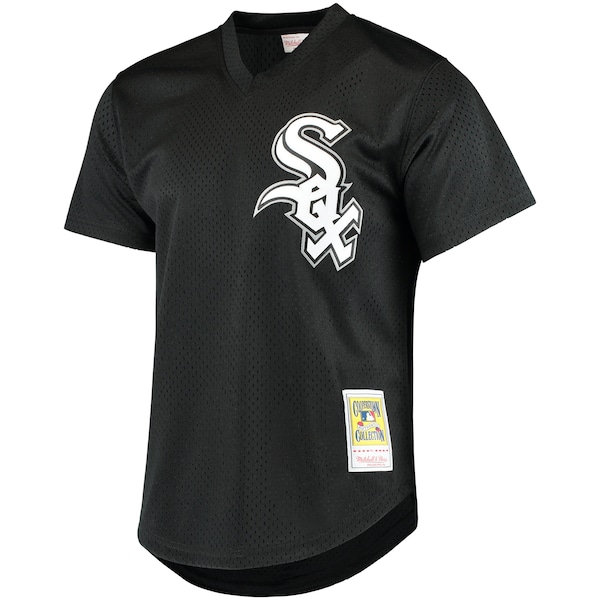 Men's Chicago White Sox Frank Thomas Mitchell & Ness Black Cooperstown Mesh Batting Practice Jersey