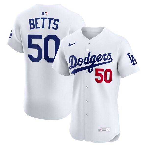 Men's Los Angeles Dodgers Mookie Betts Nike White Home Elite Player Jersey