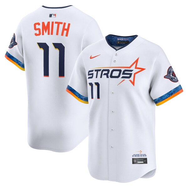 Men's Houston Astros Cam Smith Nike White City Connect Limited Player Jersey