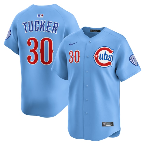 Men's Chicago Cubs Kyle Tucker Nike Light Blue Alternate Limited Player Jersey