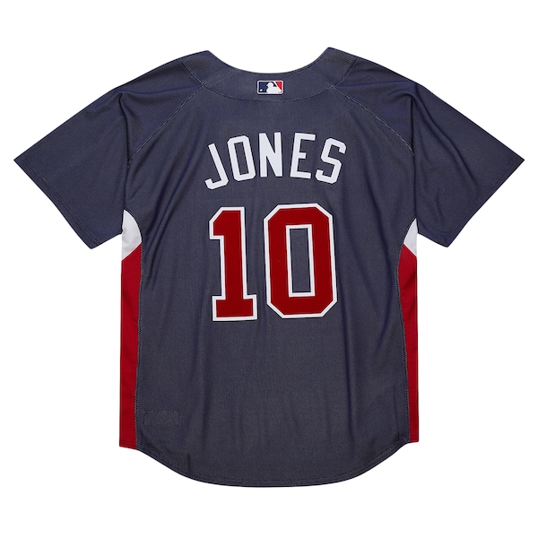 Men's Atlanta Braves Chipper Jones Mitchell & Ness Navy Cooperstown Collection 2007 Batting Practice Jersey