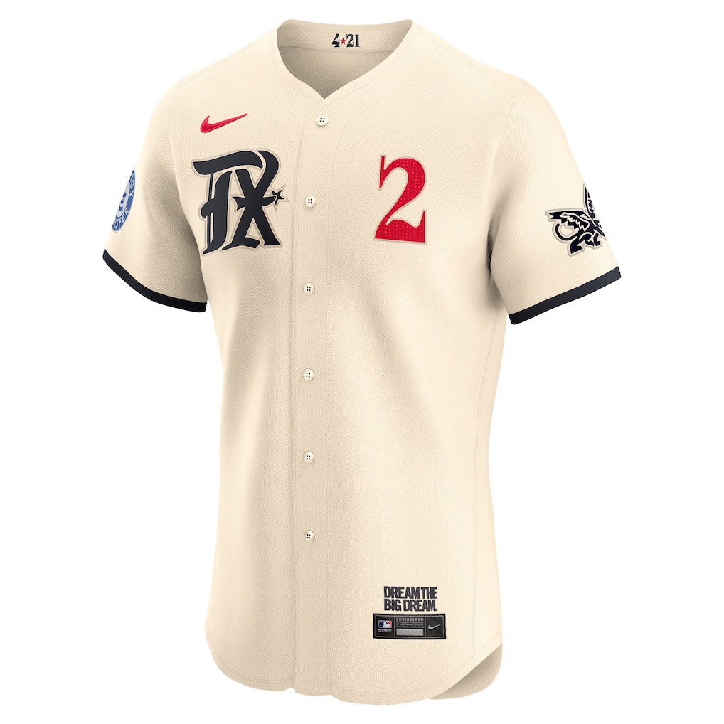 Men's Texas Rangers Marcus Semien Nike Cream City Connect Elite Jersey